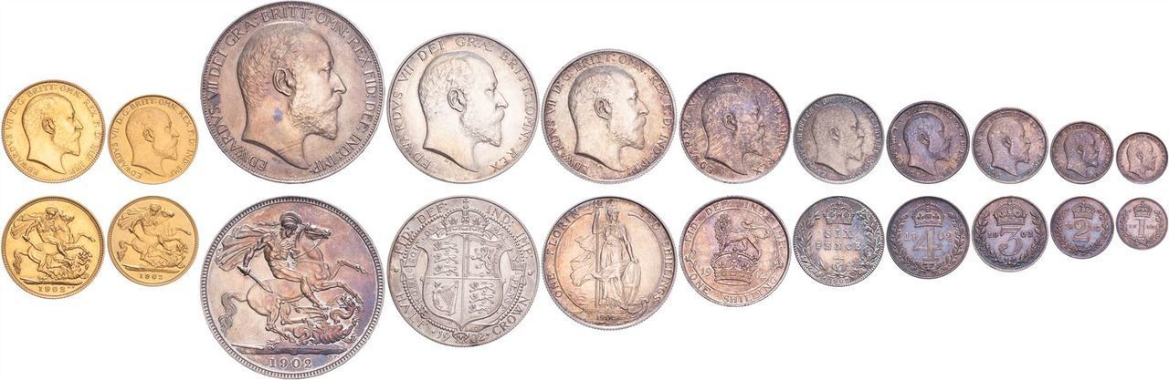 A Set Of Great Britain 1902 George Vii Coins