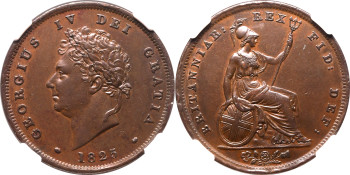 United Kingdom, George IV, 1825 Penny