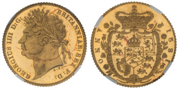 United Kingdom, George IV, 1821 Proof Half-Sovereign
